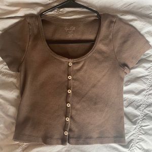 Brandy Melville brown zelly top